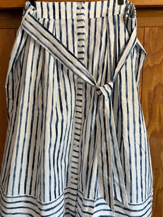 Chico's Dresses & Skirts - NWT Chico's Palermo Striped Tie-Front Midi Skirt Blue, 3
